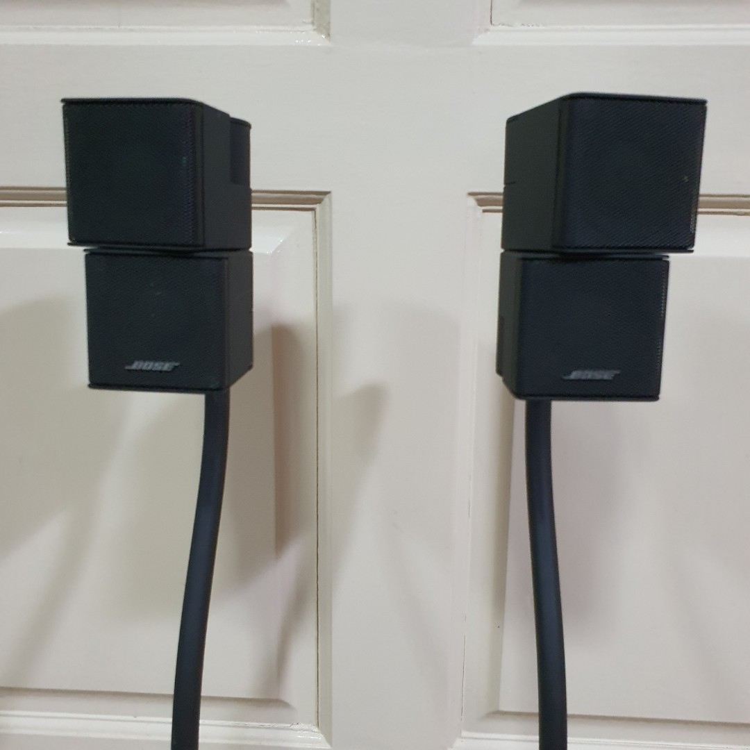 Reserved BOSE Jewel Cube Speakers with Stand & Cables, Audio