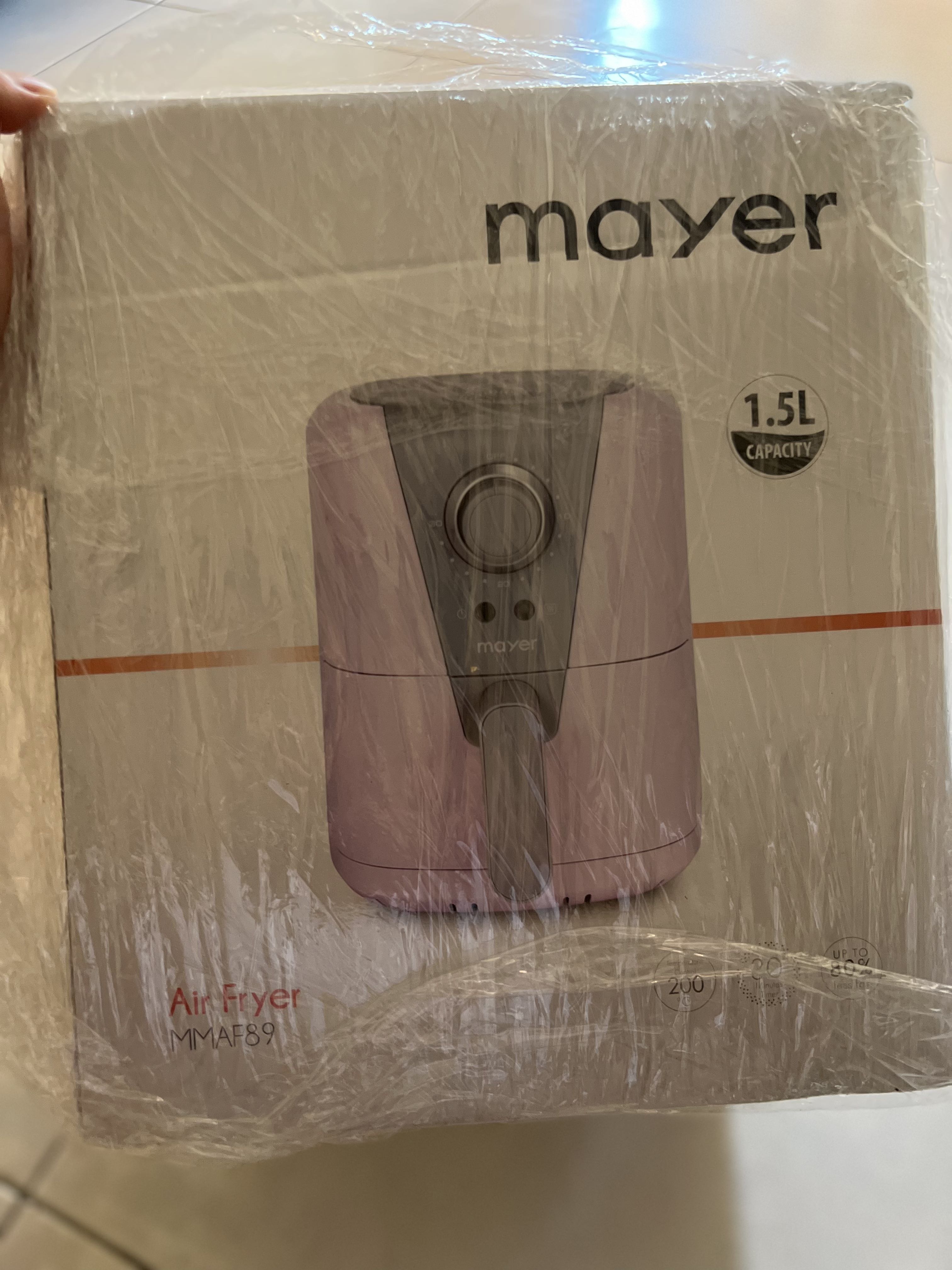 [BRAND NEW] Mayer 1.5L Air Fryer (Pink), Furniture & Home Living
