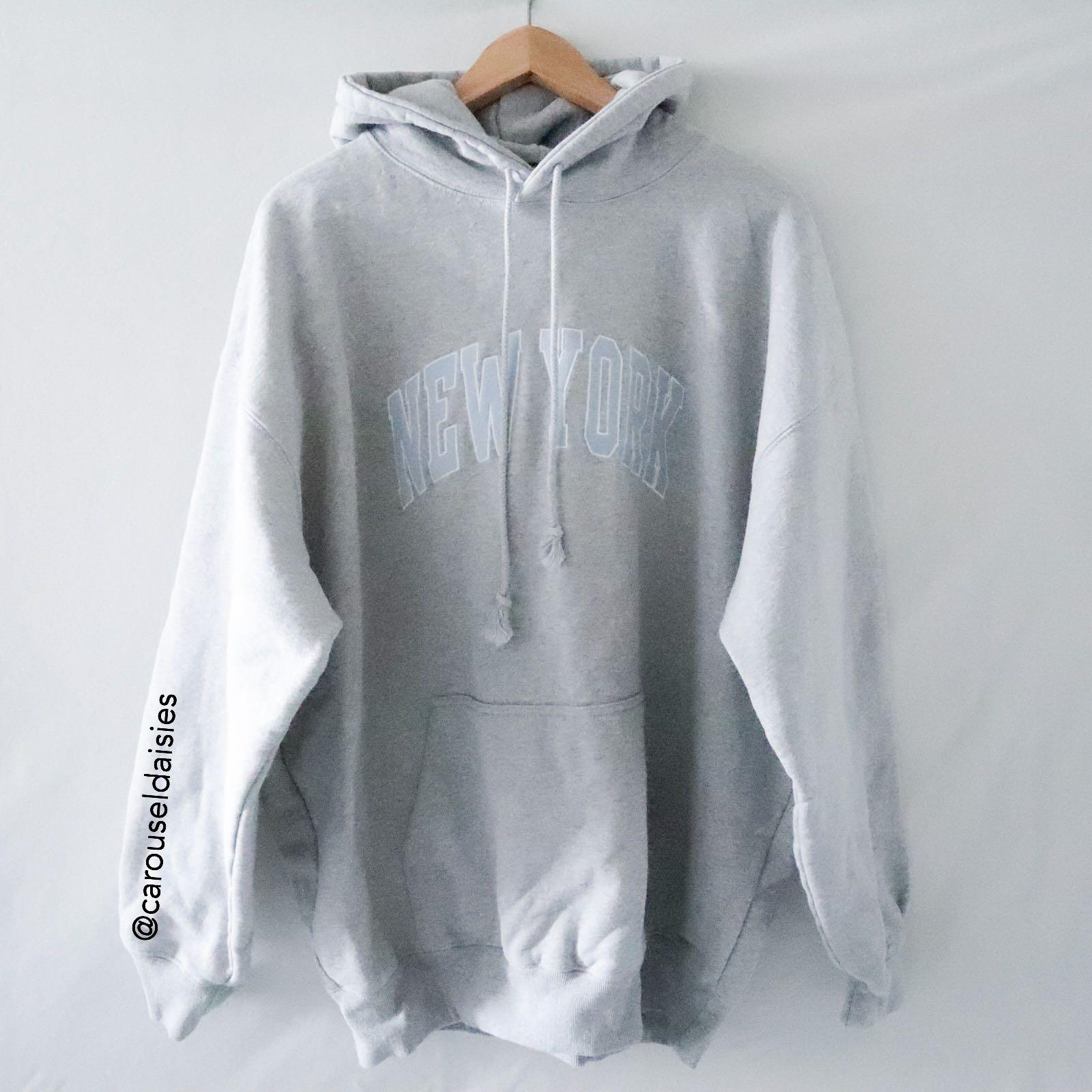 Brandy Melville Christy New York Hoodie, Women's Fashion, Coats, Jackets  and Outerwear on Carousell