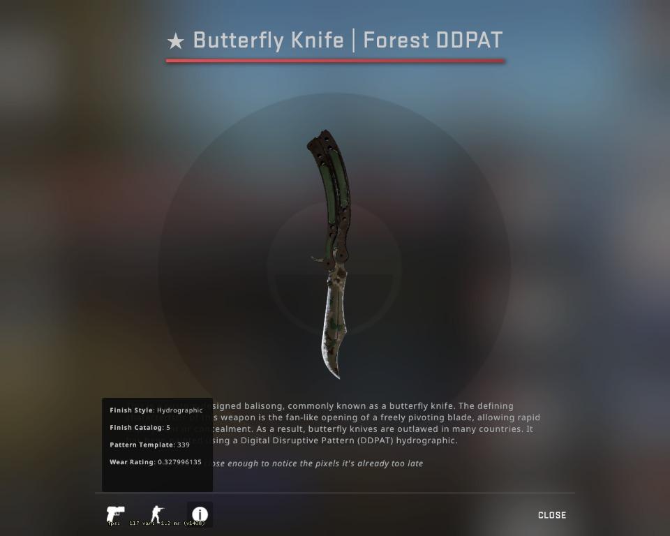 Butterfly Knife Forest DDPAT, Video Gaming, Gaming Accessories, InGame