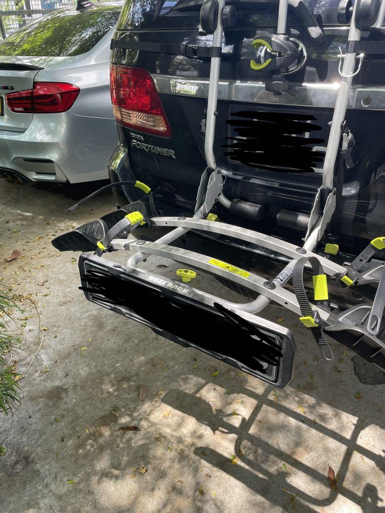 Buzzrack license plate holder buzz rack bicycle car rack, Sports