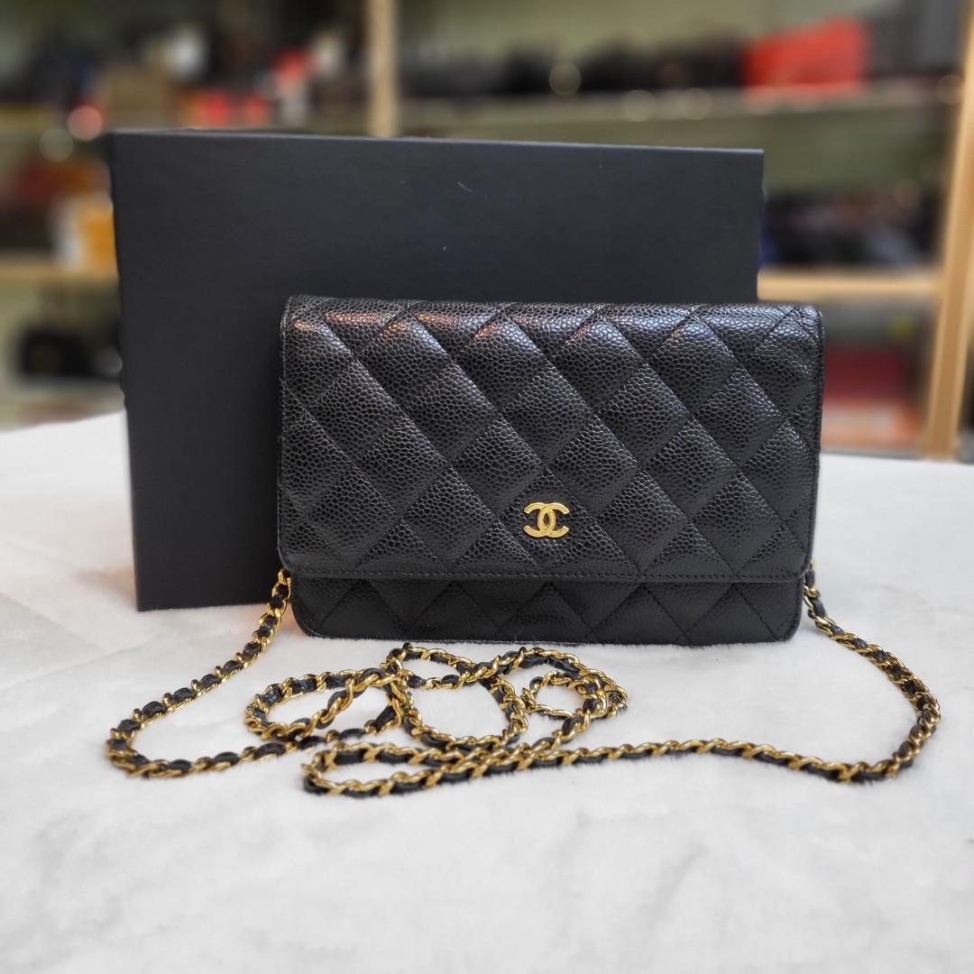 Authentic Chanel WOC Black Lambskin GHW, Luxury, Bags & Wallets on