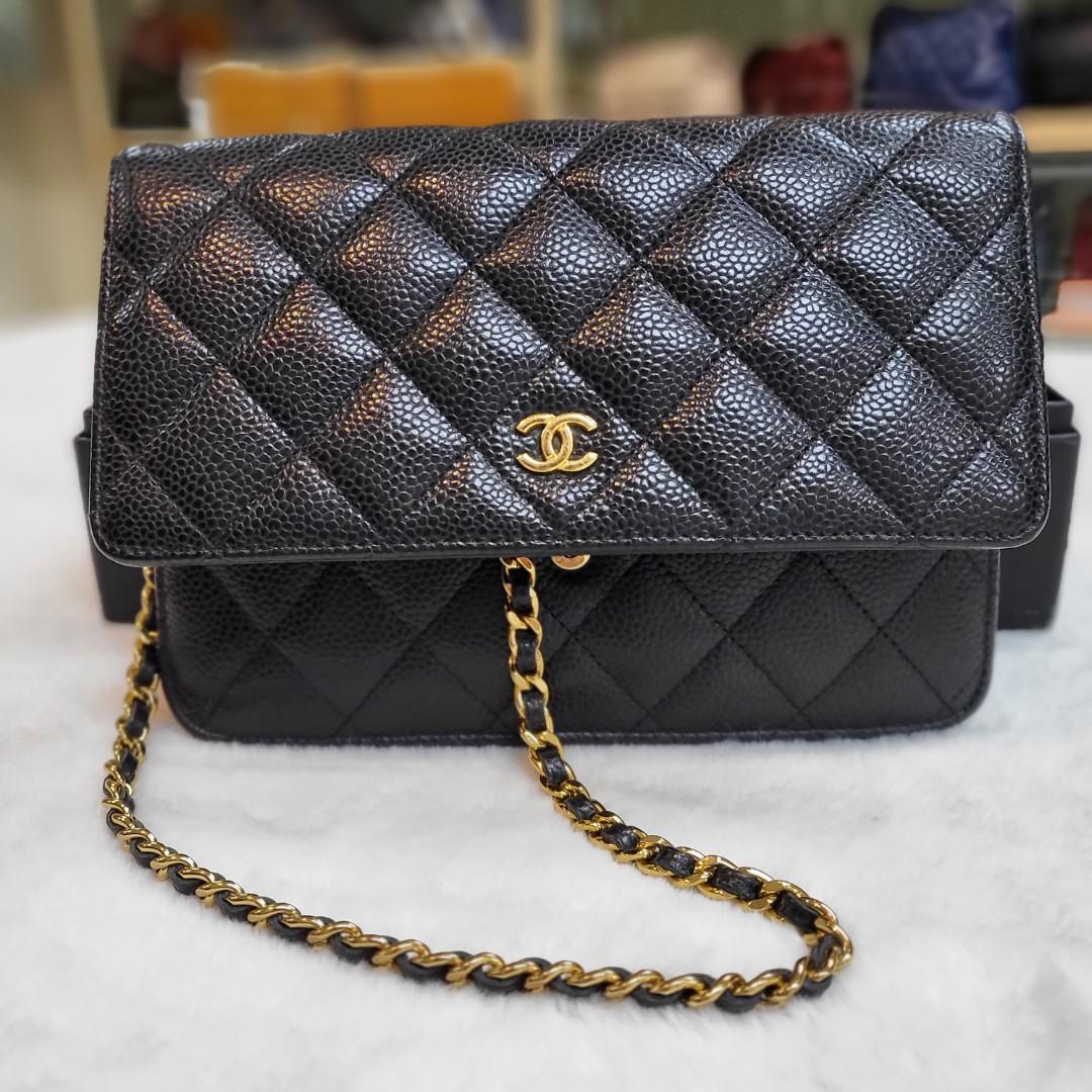 Brand New 22A Chanel 19 Wallet on Chain WOC in Brown, Luxury, Bags