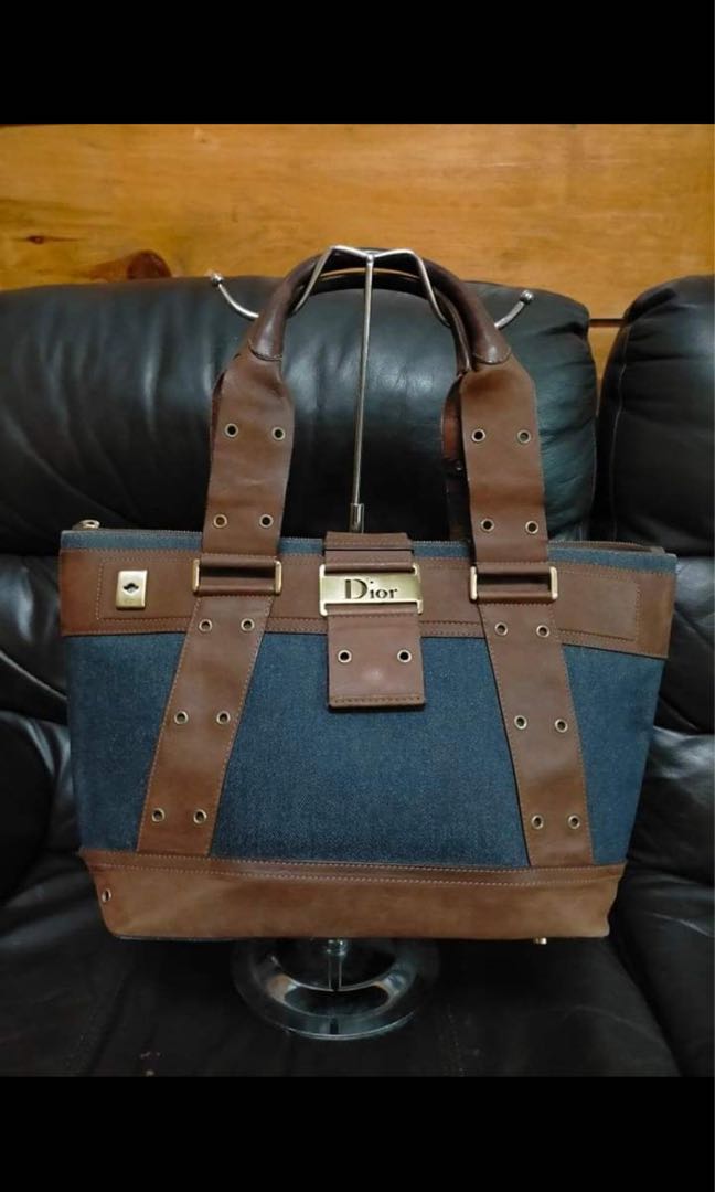 dior denim tote
