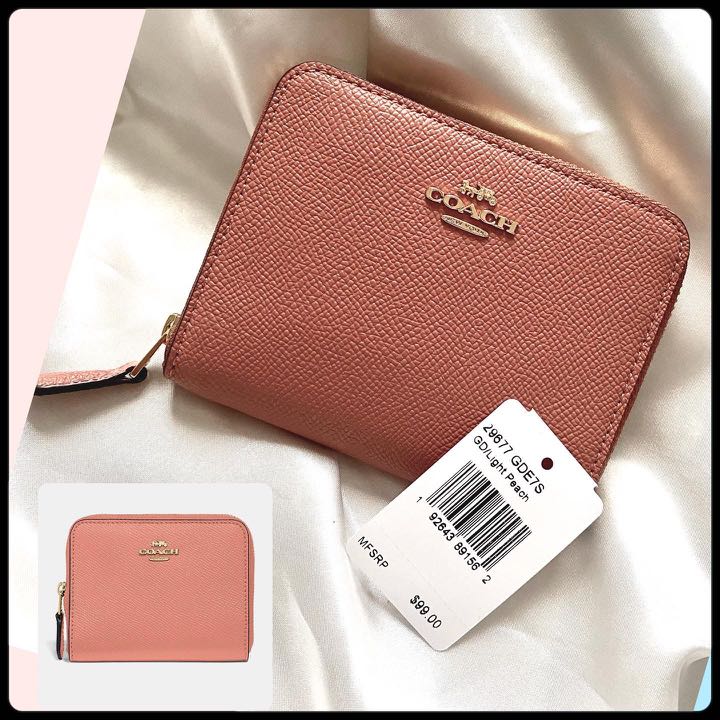 coach peach wallet