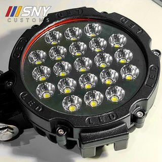 Cree led 7 inch Foglamp pair Smoke black allow heat sink rs sport