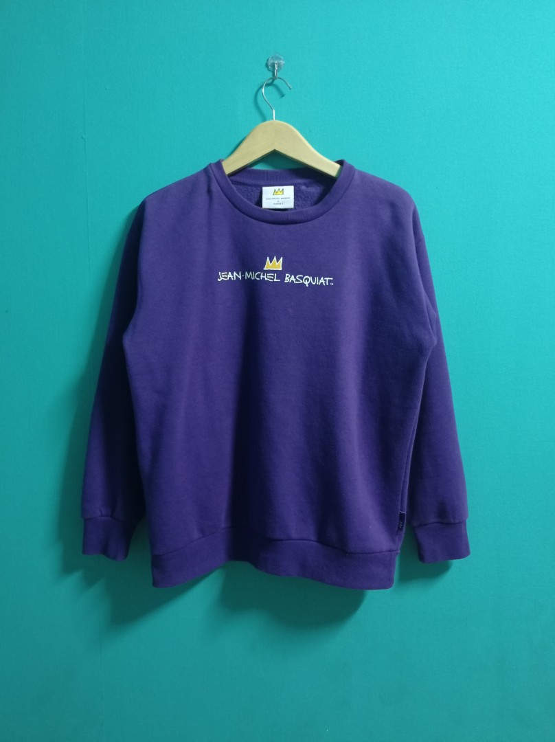 CREWNECK JEAN MICHEL BASQUIAT, Fesyen Pria, Pakaian , Lainnya di Carousell