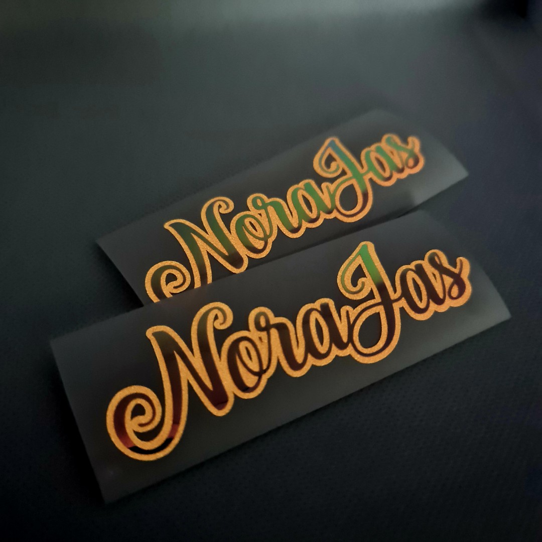 Customised Name sticker Glow in the dark, Sports Equipment