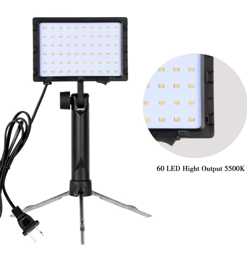 EMART 60 LED Continuous Portable Photography Lighting Kit for Table Top