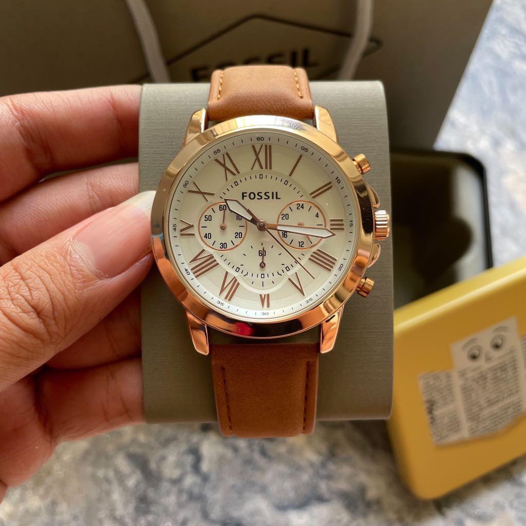 FOSSIL GRANT CHRONOGRAPH WATCH (SUEDE 