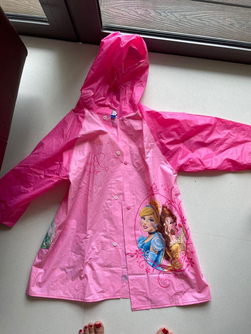FREE MAILING size S pink princess Disney Bella Cinderella raincoat rain jacket with hood outerwear