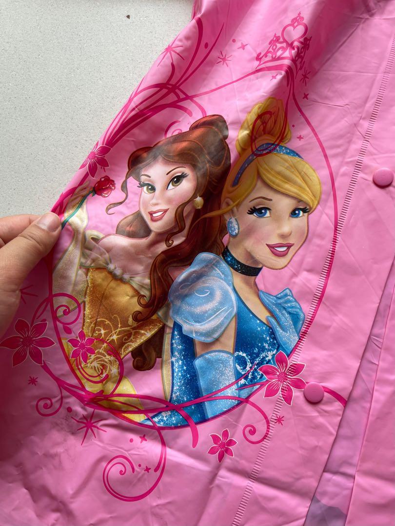 FREE MAILING size S pink princess Disney Bella Cinderella raincoat rain jacket with hood outerwear