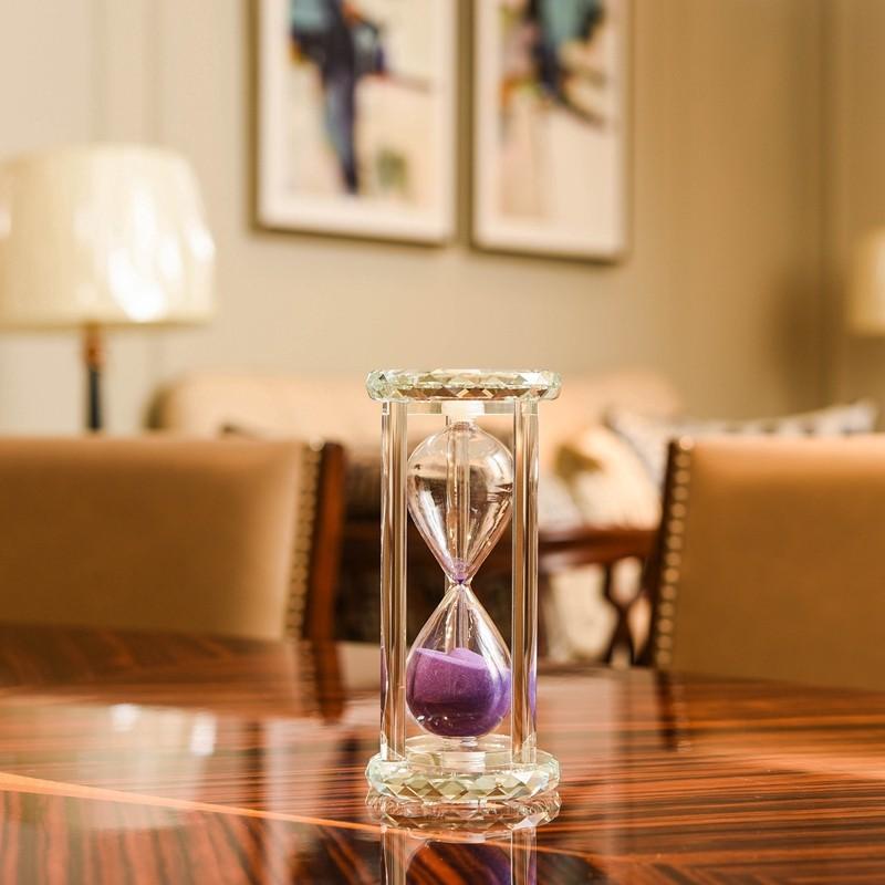 FREE POST to West Malaysia only Pre Order 10 days Crystal Hourglass Sand Timer size 6.6 x 3.2inch 17 8cm color pink purple yellow blue