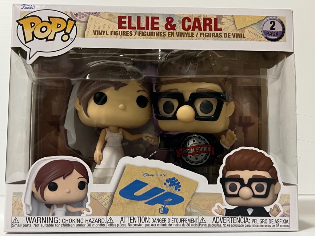 Funko Pop 2 Pack Disney Up : Ellie & Carl Wedding Vinyl Figure