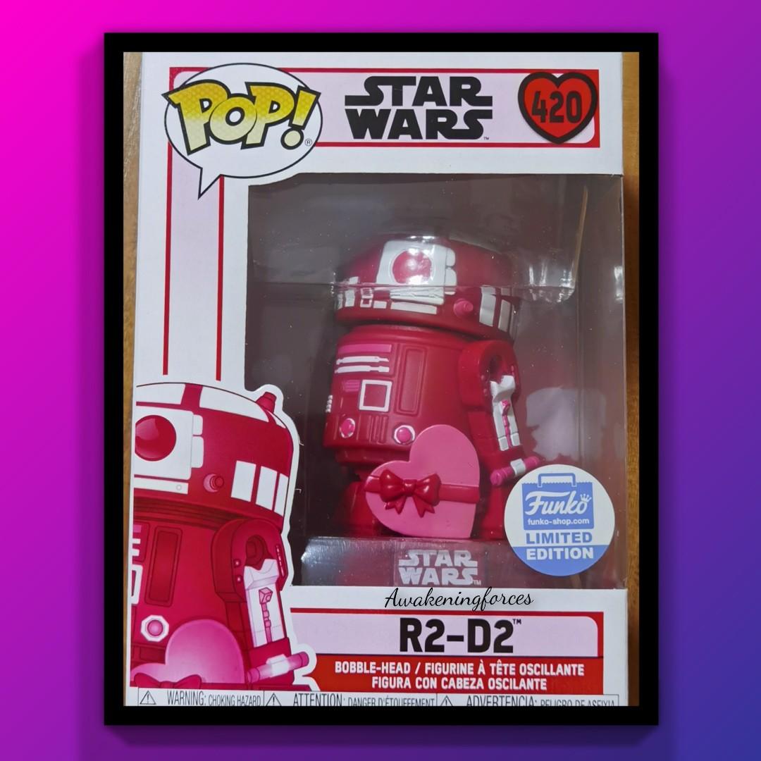 Funko star wars r2d2 valentines day pop r2 d2 420 pop limited edition vinyl with special message