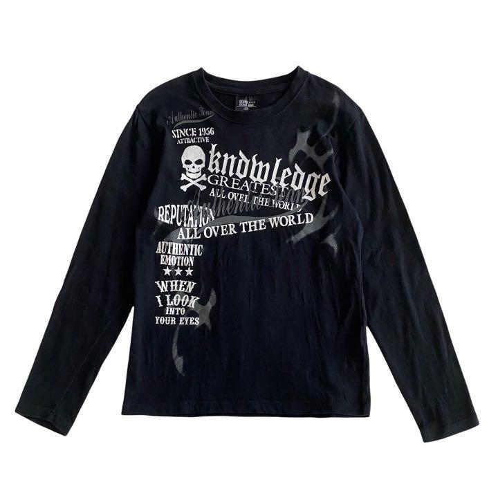 Grunge Skull Longsleeve Shirt Tee Top 