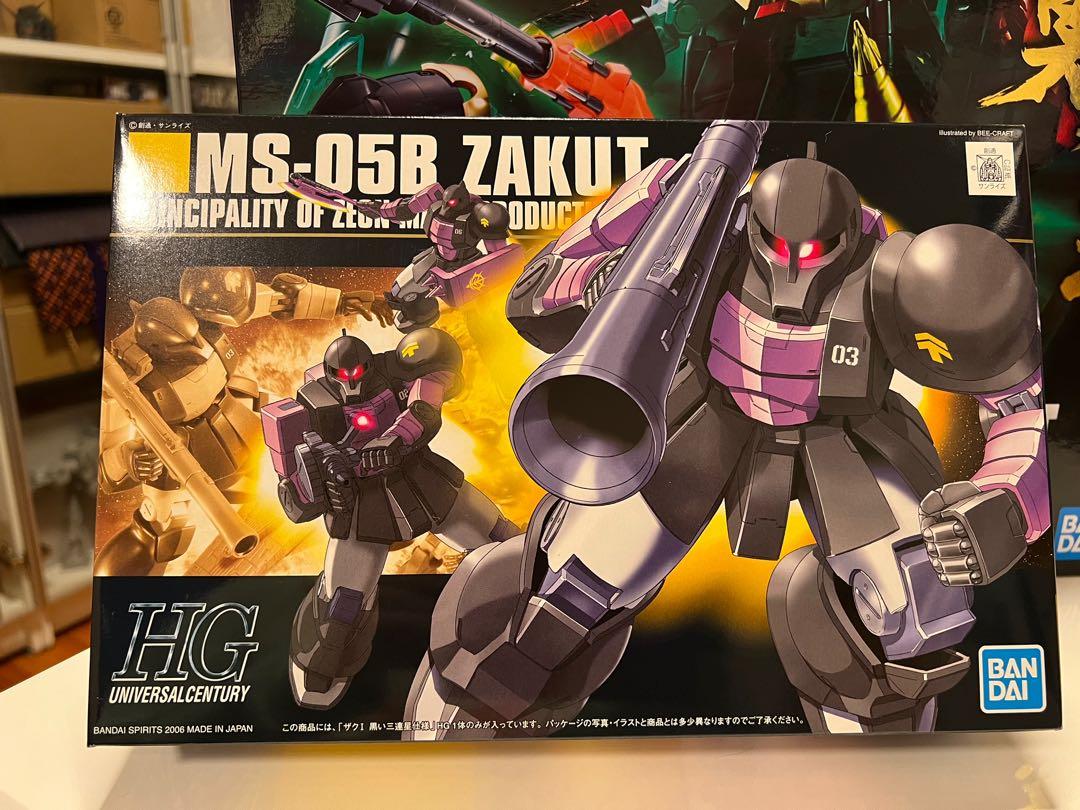 HG 068 MS-05B ZAKU I 黑色三連星舊渣古HGUC, 興趣及遊戲, 玩具