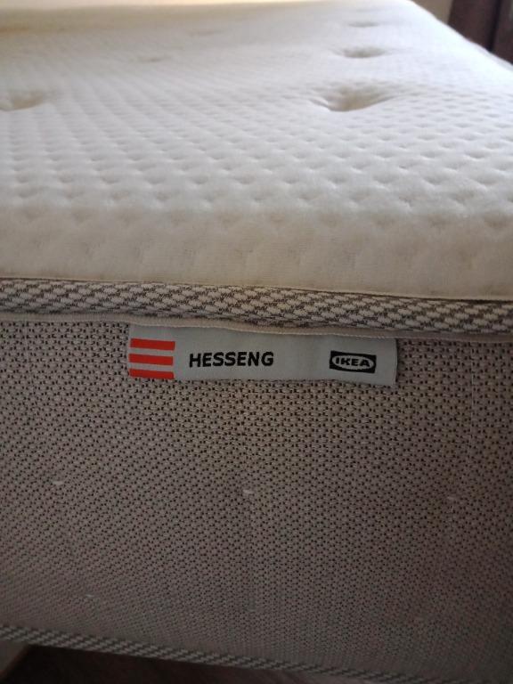 IKEA Queen Mattress (HESSENG) + Bedframe, Furniture & Home Living