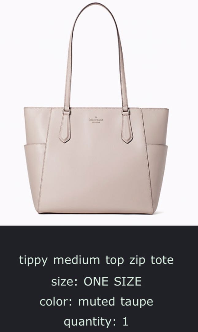 KATE SPADE TIPPY MEDIUM TOP ZIP TOTE ON HAND