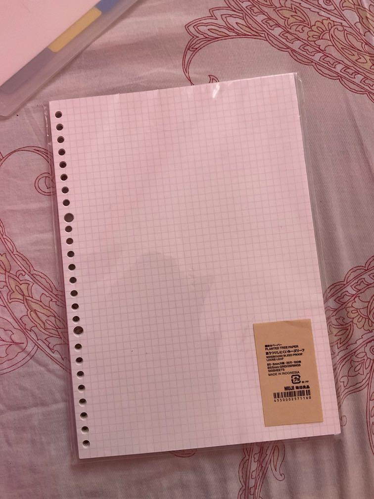 Kokuyo Campus Binder (B5 26 rings) FREE MUJI PAPER, Hobbies & Toys