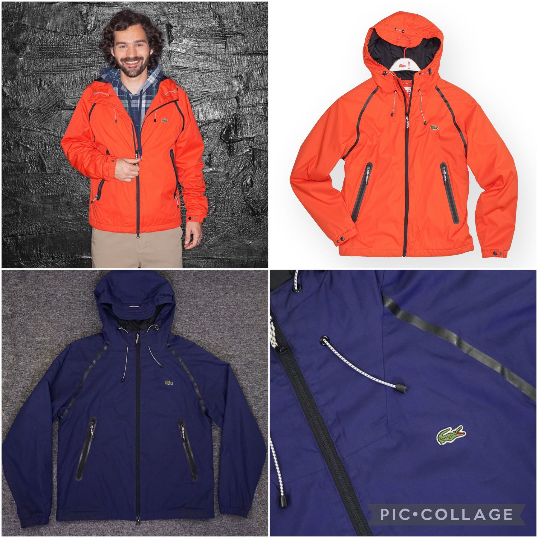 lacoste hooded parka jacket