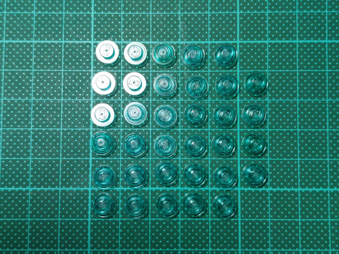 Lego 4163917 1 x 1 Plate Round Circle Brick Transparent Trans