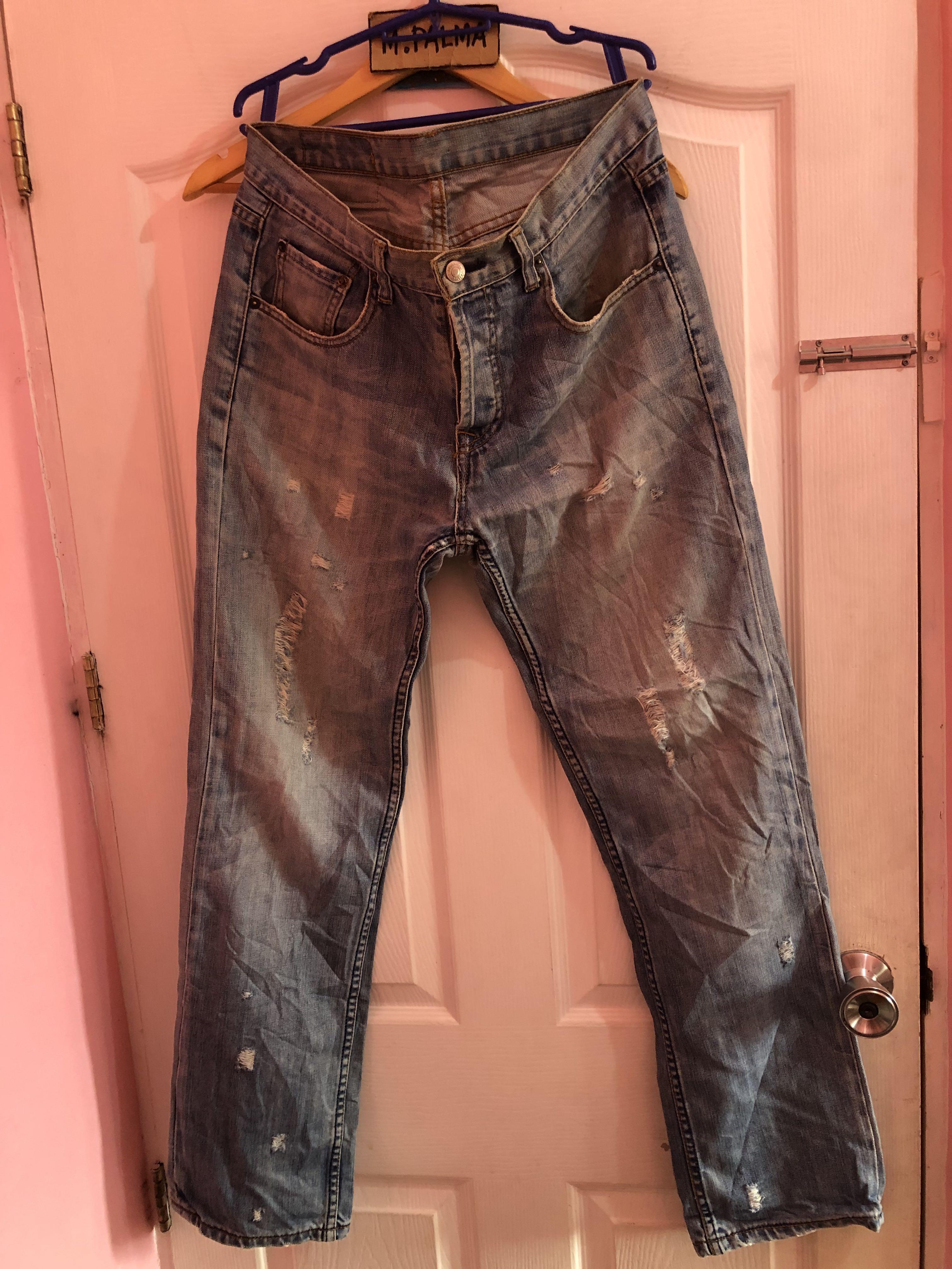 Levis 501 jeans pants distressed ripped 