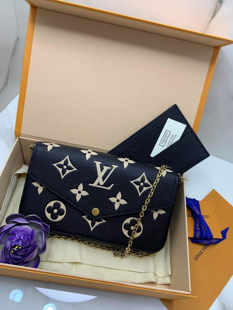 Lv Felicie Empreinte (Dual Color) Black Microchip, Luxury, Bags