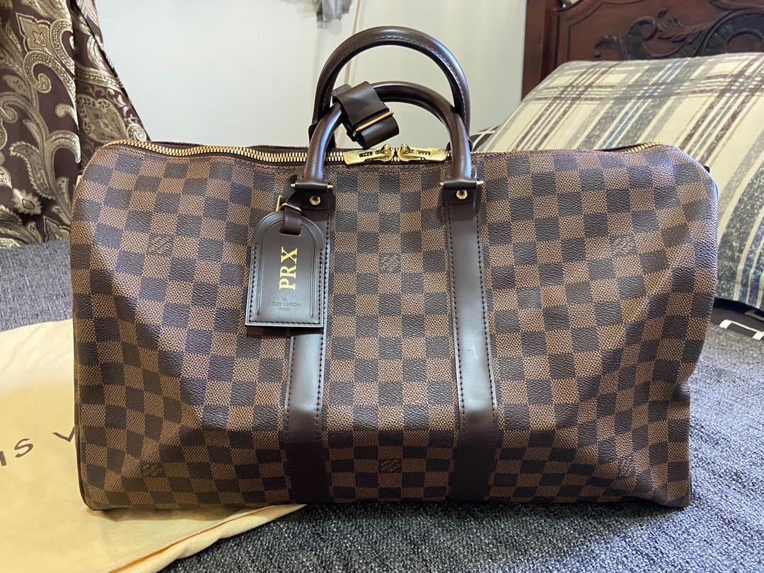 LV Keepall 45 Damier Ebene (Super fresh pa), Luxury, Bags & Wallets on  Carousell