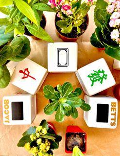 Mahjong pot (4 sides) 红中/白板/发财/Name