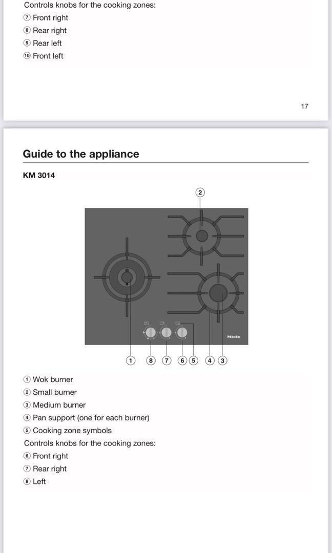 Miele Gas hob 3 Burner, TV & Home Appliances, Kitchen Appliances, Hobs