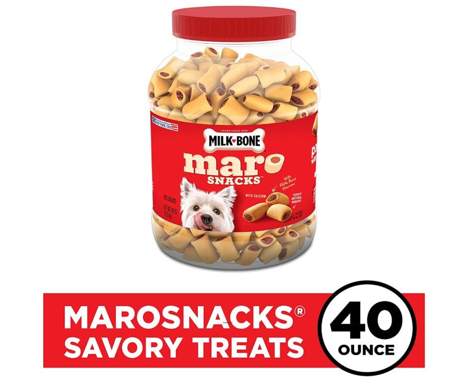 MilkBone MaroSnacks Dog Treats with Real Bone Marrow and Calcium, Pet