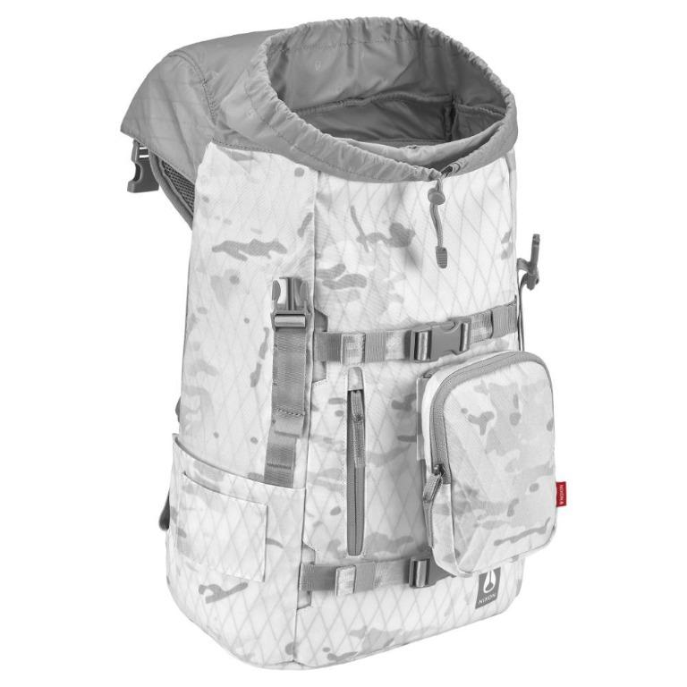 Nixon Landlock 30L Backpack - Alpine Multicam (C29503134) (Category: Backpacks) located in Singapore. Submitted by jtlzestore (Listing ID 1140269935, Image 3). Description: A slightly larger (30 liter) version of our loading all terrain backpack with a side entry laptop compartment and large main compartment with accessory slips and plush lined watch pocket. Has a top loading back panel tablet stash, vertical front panel pocket. Hide away skate s