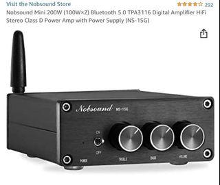 Nobsound Store 4.2 out of 5 stars292 Reviews Nobsound Mini 200W (100W×2) Bluetooth 5.0 TPA3116 Digital Amplifier HiFi Stereo Class D Power Amp with Power Supply (NS-15G)