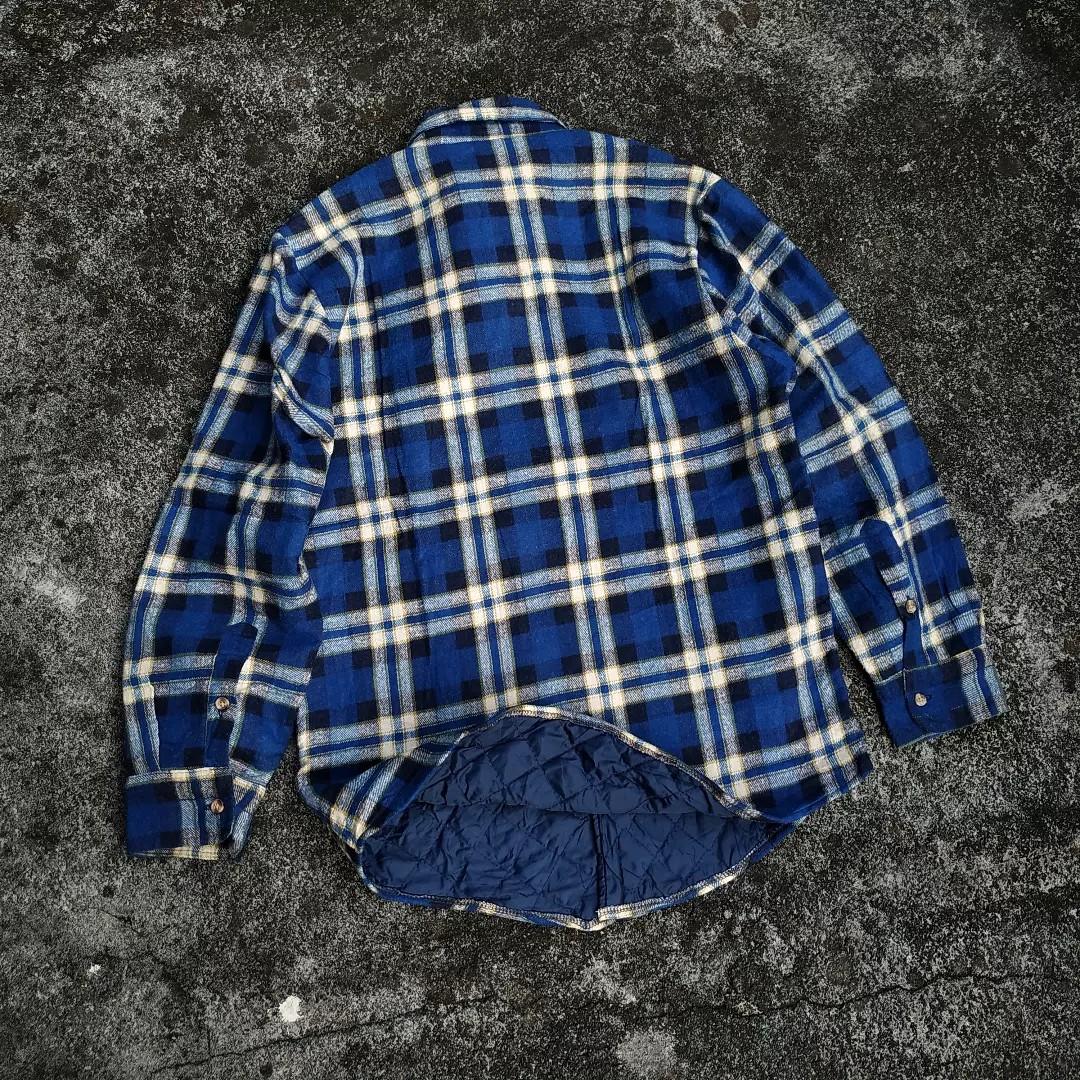 NORTHWEST TERRITORY HEAVYWEIGHT FLANNEL QUILTED 90s Fesyen Pria