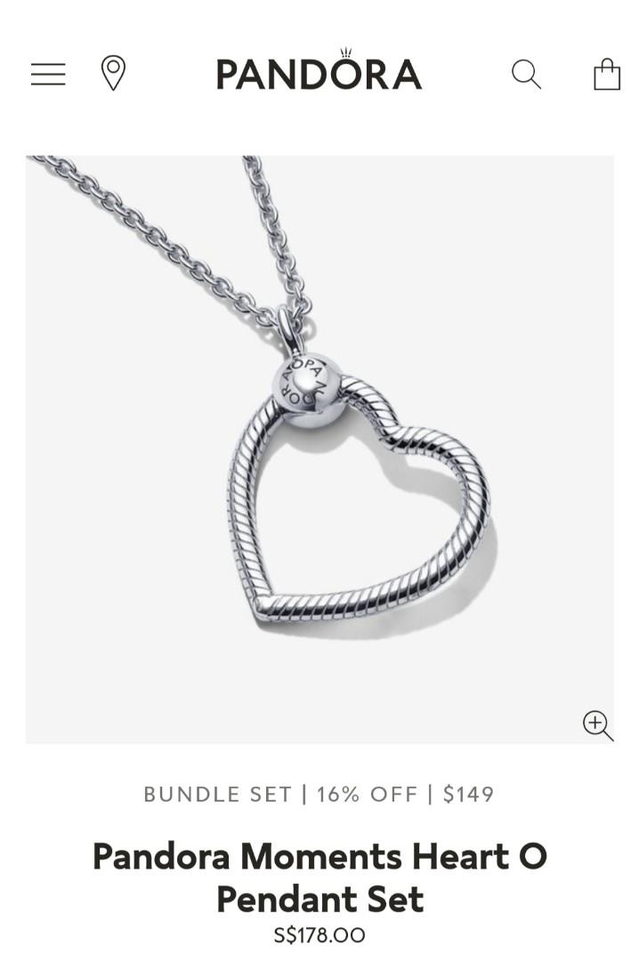 Pandora Moments Heart O Pendant Set