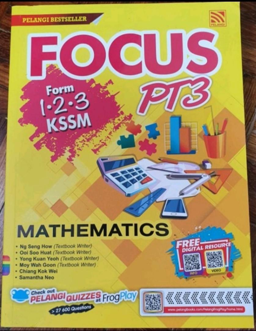 Pelangi Focus PT3 Mathematics Form 1,2,3 KSSM, Hobbies & Toys, Books