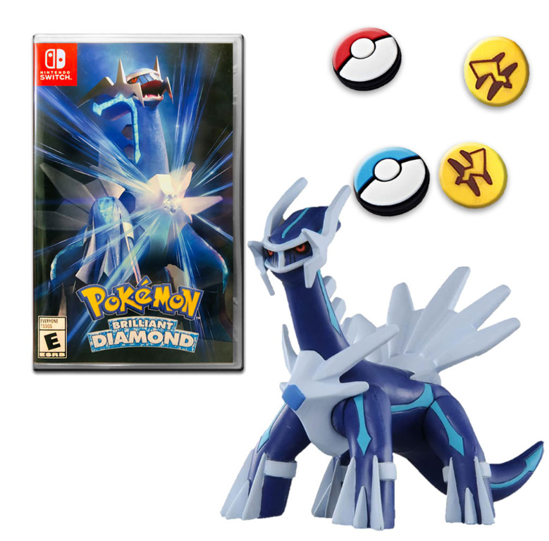 Pokemon Brilliant Diamond + Dialga Figurine + Thumbstick Caps, Video