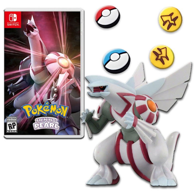 Pokemon Shiny Pearl + Palkia Figurine + Thumbstick Caps (Asia), Video