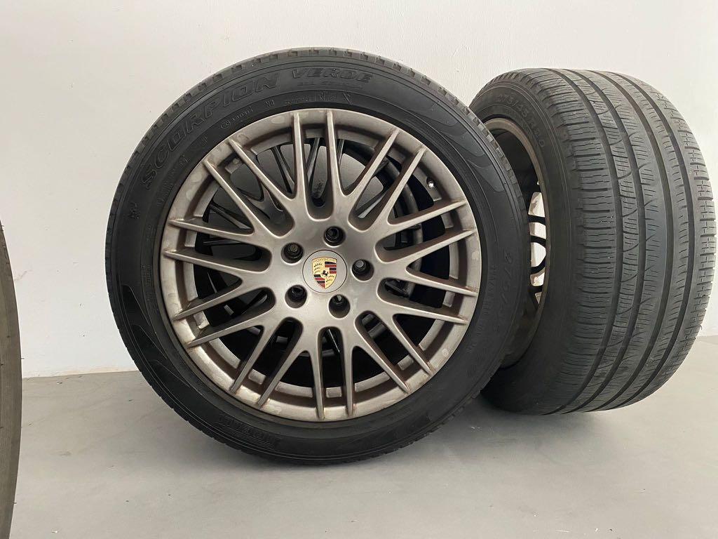Porsche Cayenne rim and tyre, Car Accessories, Tyres & Rims on Carousell