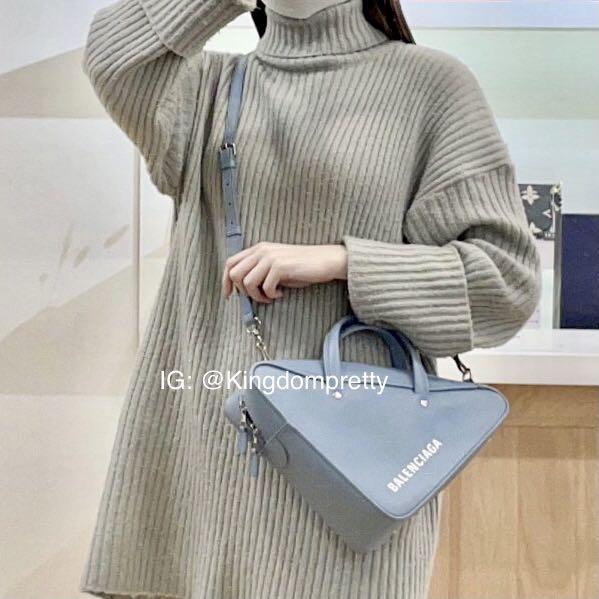 balenciaga triangle bag blue