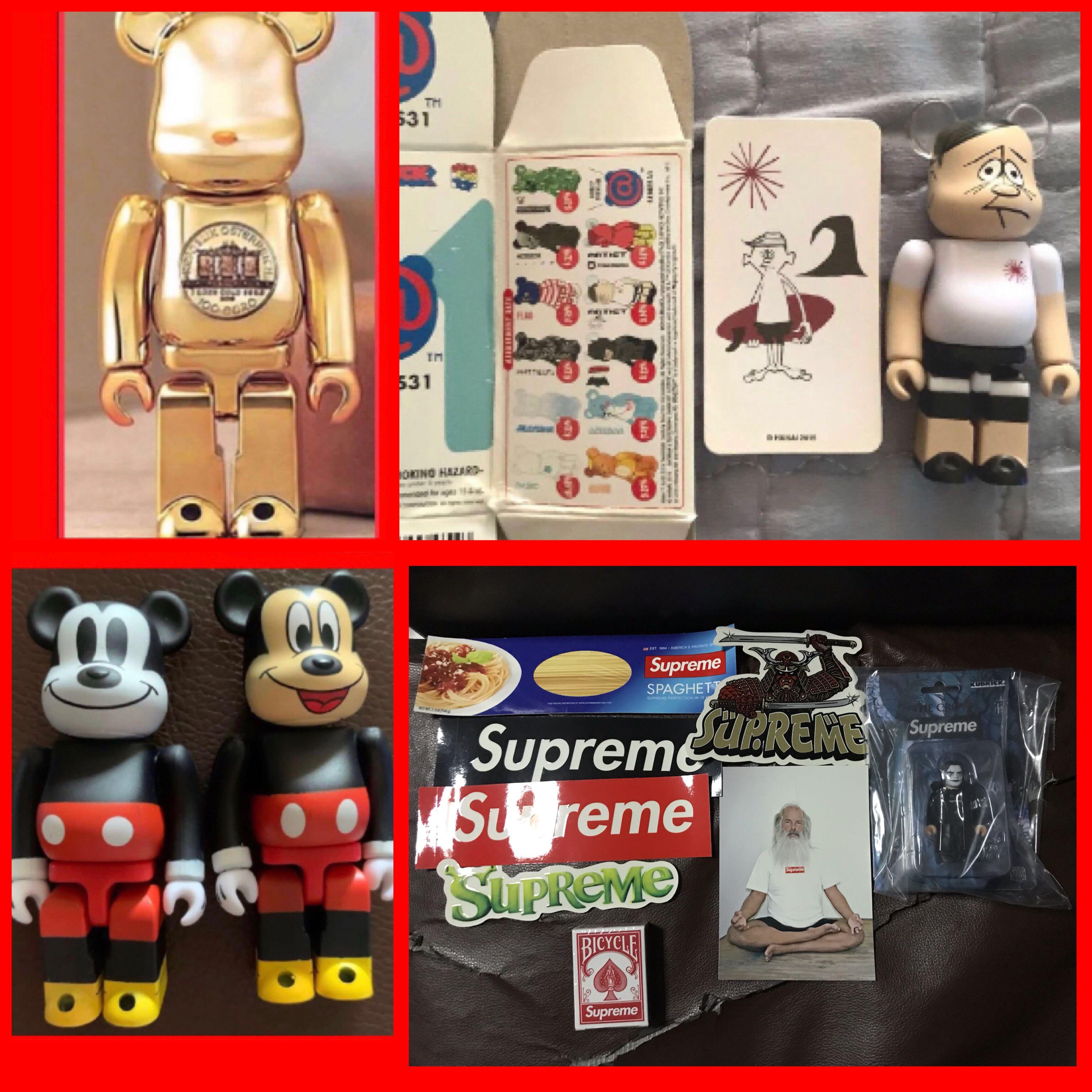 Supreme x The Crow Kubrick Bearbrick 1000% Medicom Be@rbrick IN HAND