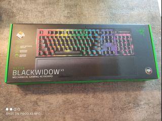RAZER BlackWidow V3 Mechanical Gaming Keyboard- YELLOW Switch (Non-Clicky) - US - Black