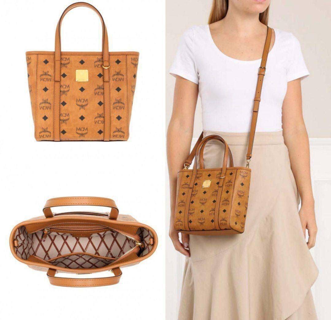READY STOCK MCM TONI VISETOS MINI COGNAC Barang Mewah Tas