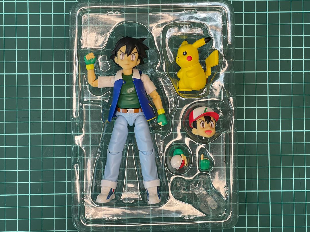 SHF Ash Ketchum Pikachu POK MON Satoshi Action Figure Hobbies