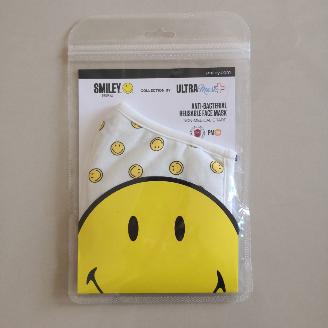 Smiley Antibacterial Face Mask 抗菌口罩 Women S Fashion Accessories On Carousell