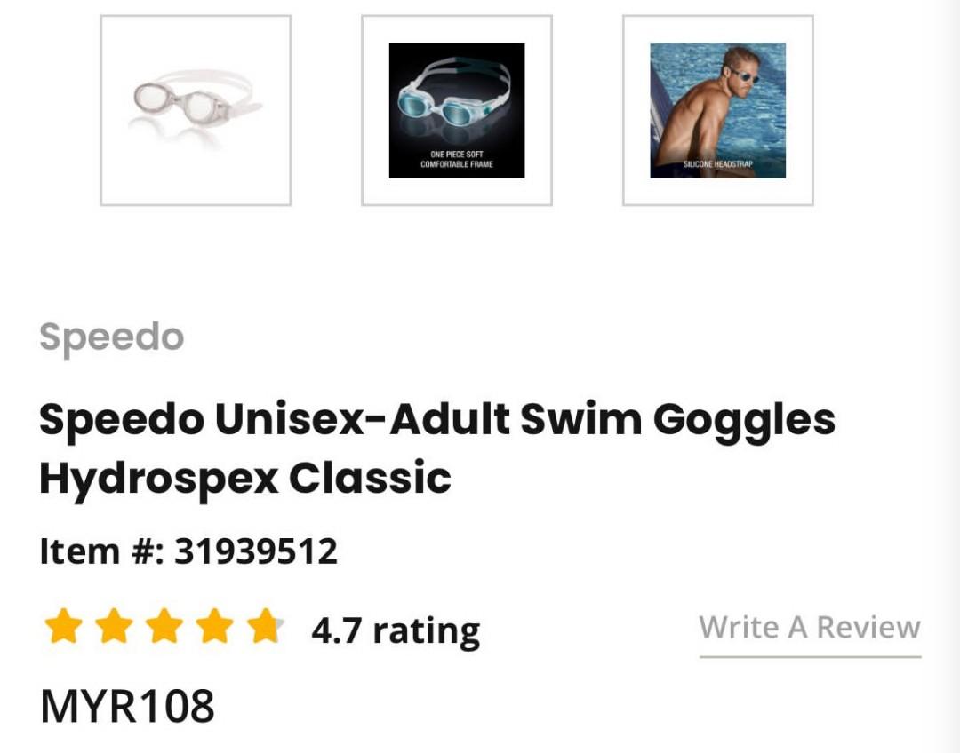 Speedo Unisex-Adult Swim Goggles Hydrospex Classic