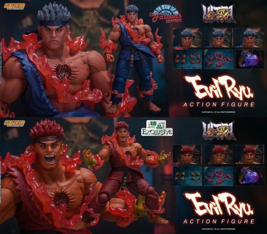 Storm Collectibles Ultimate Street Fighter IV Evil Ryu Action Figure red