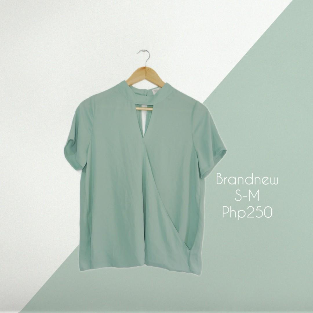 Teal shop green blouse
