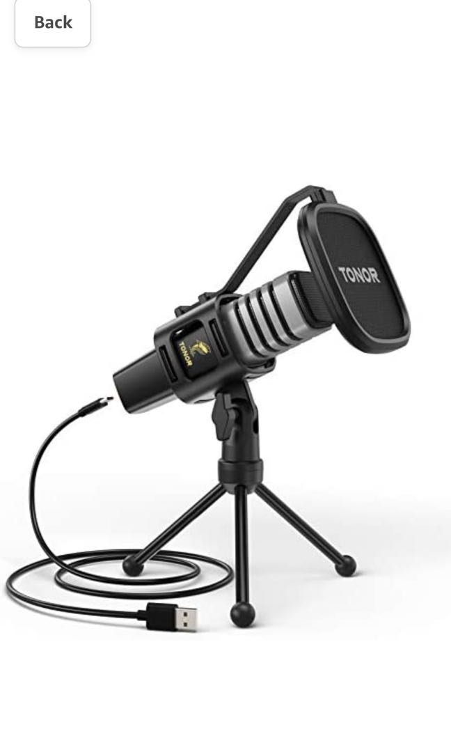 USB Microphone, TONOR Cardioid Condenser Computer PC Mic with Tripod